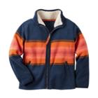 Boys 4-8 Carter's Patterned Microfleece Zip-up Jacket, Boy's, Size: 5, Orange