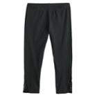 Girls 7-16 & Plus Size So&reg; Lace Hem Capri Leggings, Size: 14, Black