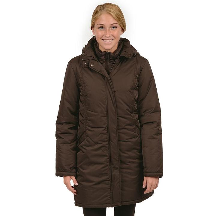 Women's Excelled Hooded Puffer 3-in-1 Systems Jacket, Size: Xl, Brown