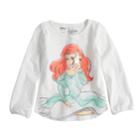 Disney's Ariel Toddler Girl Sequin & Glitter Long Sleeve Graphic Tee By Disney/jumping Beans&reg;, Size: 3t, White