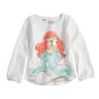 Disney's Ariel Toddler Girl Sequin & Glitter Long Sleeve Graphic Tee By Disney/jumping Beans&reg;, Size: 3t, White