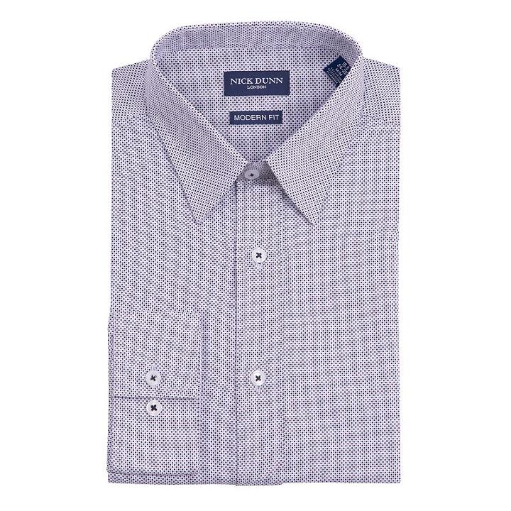 Men's Nick Graham Modern-fit Stretch Performance Dress Shirt, Size: S 32-33, Purple