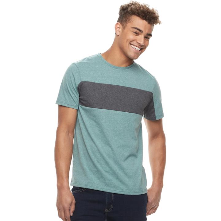 Men's Urban Pipeline&reg; Chest Panel Tee, Size: Medium, Natural