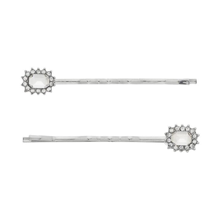 Lc Lauren Conrad Rectangle Halo Bobby Pin Set, Women's, Silver