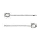 Lc Lauren Conrad Rectangle Halo Bobby Pin Set, Women's, Silver