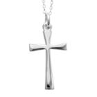 Silver Plated Cross Pendant Necklace, Women's, Size: 18