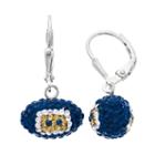Los Angeles Rams Crystal Sterling Silver Football Drop Earrings, Women's, Multicolor