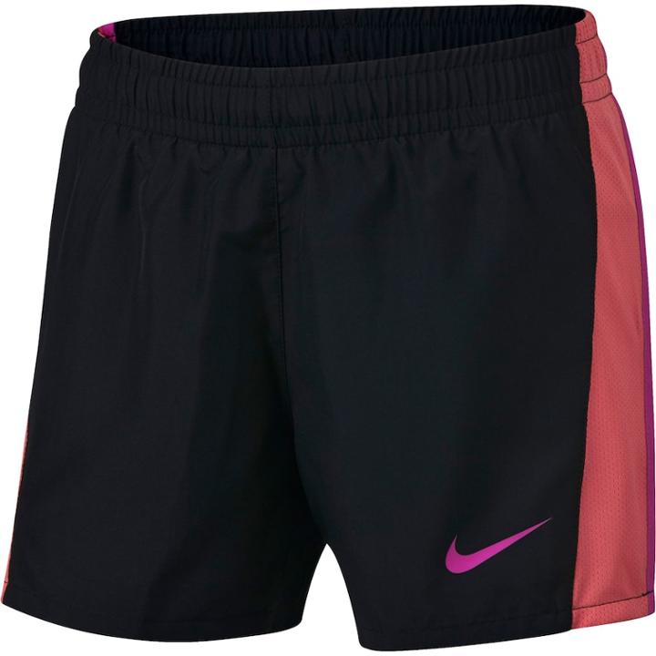 Girls 7-16 Nike Dri-fit Black Running Shorts, Size: Medium, Grey (charcoal)
