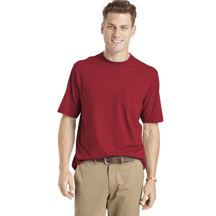 Men's Izod Mock-layer Crewneck Tee, Size: Xxl, Red Other
