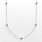 Sliver Plate Blue Diamond Accent Station Necklace, Women's, Size: 24