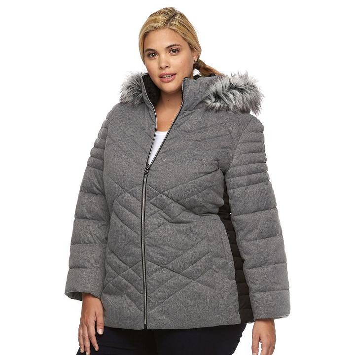 Plus Size Zeroxposur Colleen Hooded Puffer Jacket, Women's, Size: 1xl, Ovrfl Oth