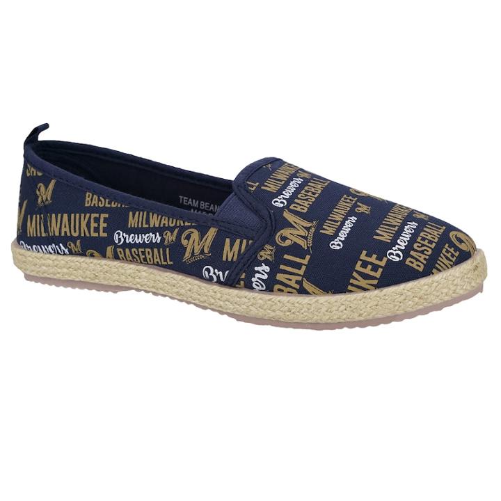 Women's Forever Collectibles Milwaukee Brewers Espadrilles, Size: Xl, Team