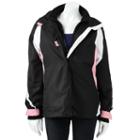Women's Excelled Hooded Colorblock Systems Jacket, Size: Large, Black