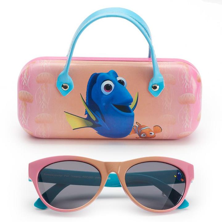 Disney / Pixar Finding Dory Girls 4-6x Dory & Nemo Retro Square Sunglasses & Case Set, Girl's, Multicolor