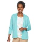Women's Alfred Dunner Studio Layered Look Sweater, Size: Xl, Multi Ruffle