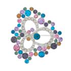 Napier Simulated Crystal Cluster Pin, Women's, Multicolor