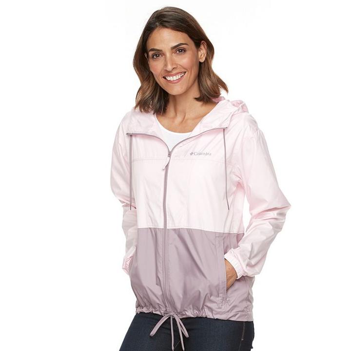 Women's Columbia Hooded Rain Jacket, Size: Small, Med Red