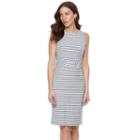 Women's Sharagano Pieced Stripe Midi Sheath Dress, Size: 4, Ovrfl Oth