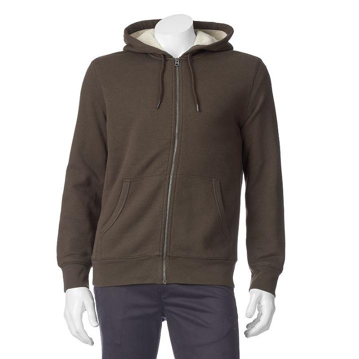 Big & Tall Sonoma Goods For Life&trade; Sherpa Fleece Hoodie, Men's, Size: 3xl Tall, Dark Brown
