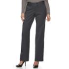 Women's Apt. 9&reg; Curvy Dress Pants, Size: 4, Black