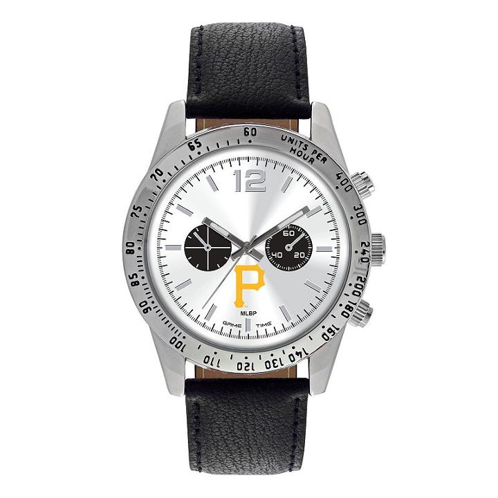 Men's Game Time Pittsburgh Pirates Letterman Watch, Black