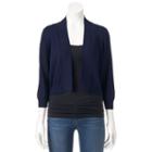 Women's Ronni Nicole Solid Shrug Cardigan, Size: Medium, Blue (navy)