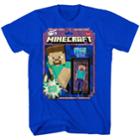 Boys 8-20 Minecraft Steve Tee, Size: Medium, Brt Blue