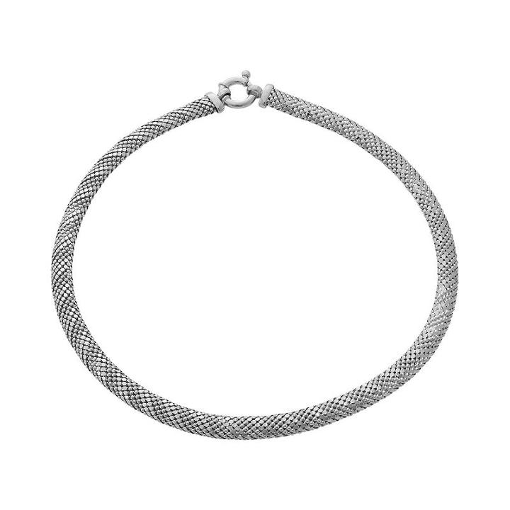 Sterling Silver Popcorn Chain Necklace, Women's, Size: 17, Grey