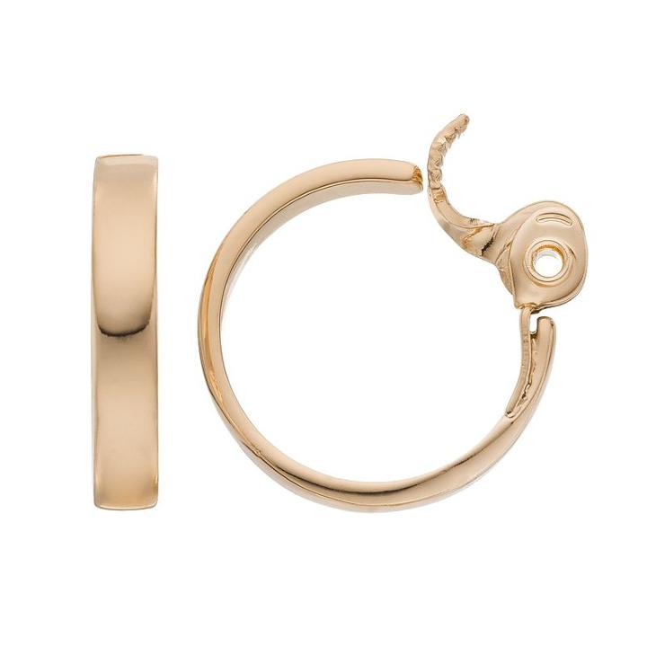 Napier Clip On Nickel Free Hoop Earrings, Women's, Gold