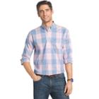 Men's Izod Advantage Classic-fit Gingham-checked Stretch Button-down Shirt, Size: Xxl, Dark Pink