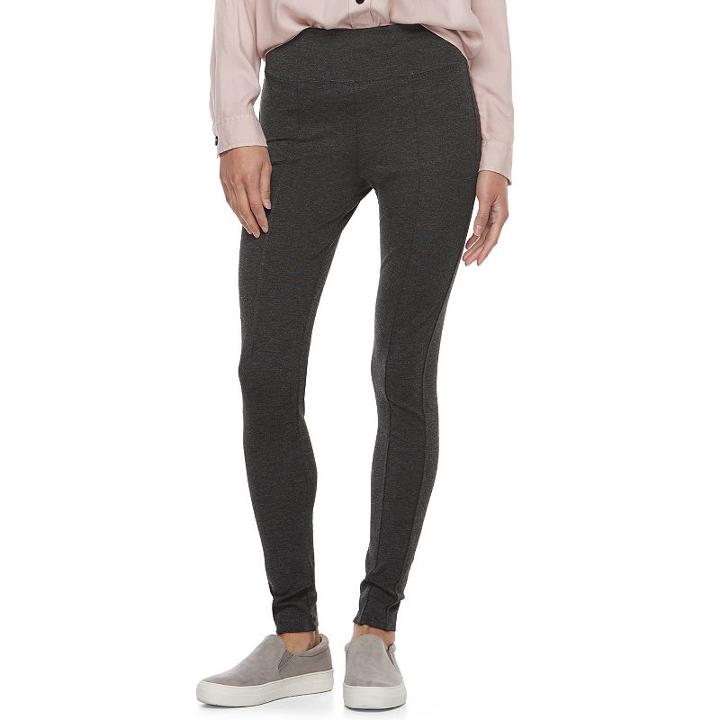 Juniors' Mudd&reg; Ponte Moto Leggings, Teens, Size: Xs, Grey Other