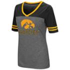 Women's Campus Heritage Iowa Hawkeyes Varsity Tee, Size: Large, Dark Grey