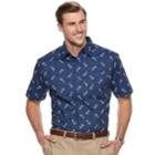 Big & Tall Haggar Classic-fit Stretch Woven Casual Button-down Shirt, Men's, Size: Xxl Tall, Blue (navy)