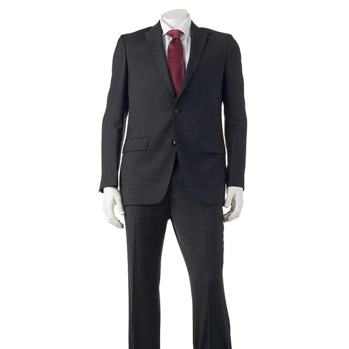 Men's Marc Anthony Slim-fit Wool-blend Black Suit Coat, Size: 36 Short