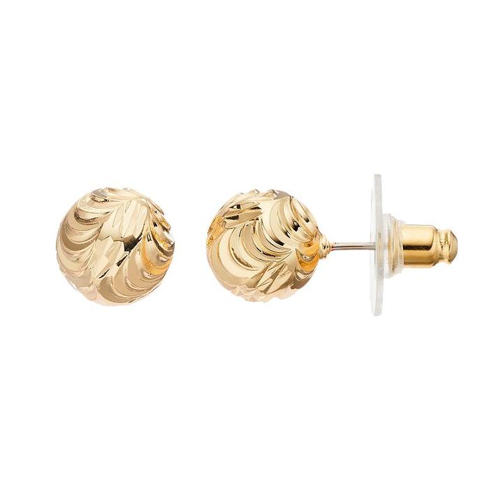 Napier Textured Nickel Free Ball Stud Earrings, Women's, Gold