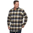 Big & Tall Croft & Barrow&reg; True Comfort Classic-fit Flannel Button-down Shirt, Men's, Size: 3xb, Dark Green