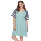 Juniors' Plus Size So&reg; Varsity Striped Dress, Teens, Size: 2xl, Med Blue