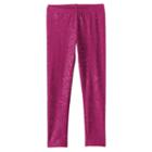 Girls 4-10 Jumping Beans&reg; Long Glitter Leggings, Size: 8, Dark Pink