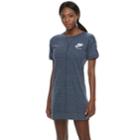 Women's Nike Sportswear Short Sleeve Sweatshirt Dress, Size: Xs, Blue