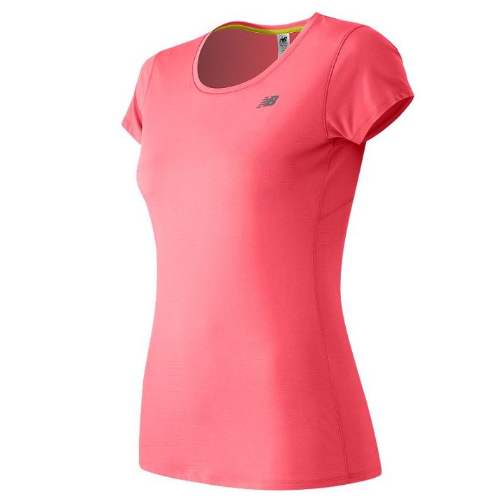 Women's New Balance Accelerate Scoopneck Running Tee, Size: Xl, Light Pink