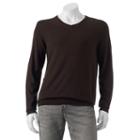 Big & Tall Croft & Barrow&reg; Classic-fit 12gg V-neck Sweater, Men's, Size: 3xb, Dark Brown