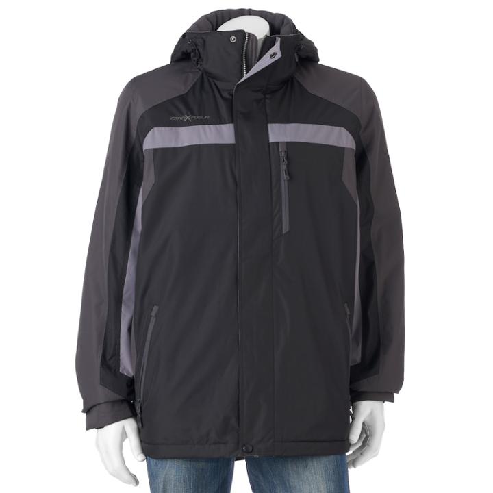 Big & Tall Zeroxposur Hooded Jacket, Men's, Size: 4xl, Black