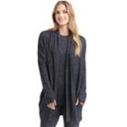 Plus Size Cuddl Duds Soft Knit Wrap Cardigan, Women's, Size: 1xl, Grey (charcoal)