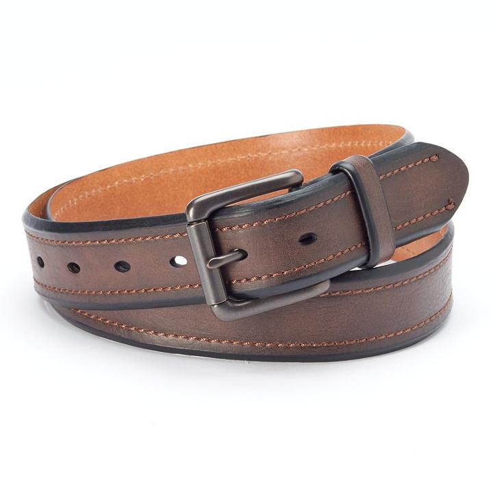 Levi's Brown Beveled-edge Belt - Men, Size: Large