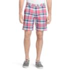 Men's Izod Classic-fit Madras Plaid Shorts, Size: 40, Pink