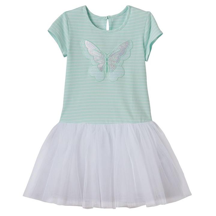 Girls 4-6x Marmellata Classics Butterfly Tutu Dress, Girl's, Size: 6x, Brt Green