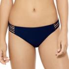 Juniors' Hot Water Strappy Hipster Bikini Bottoms, Size: Xl, Dark Grey