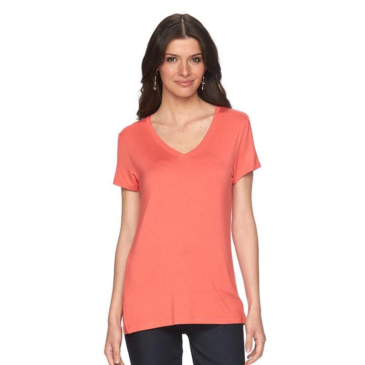 Women's Apt. 9&reg; Essential Tee, Size: Xxl, Lt Orange