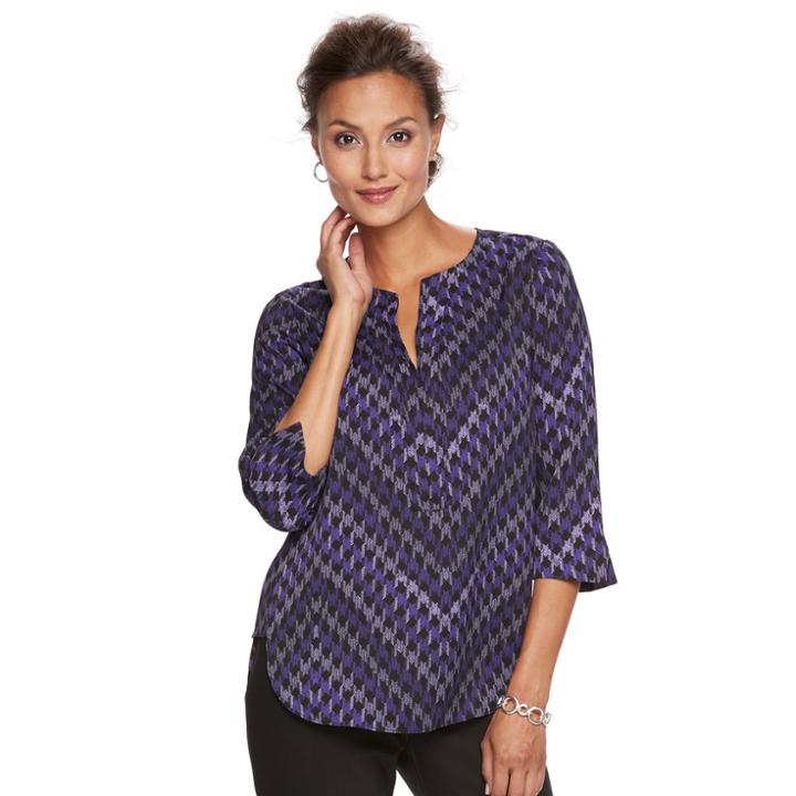 Women's Dana Buchman Seamed Top, Size: Small, Med Blue