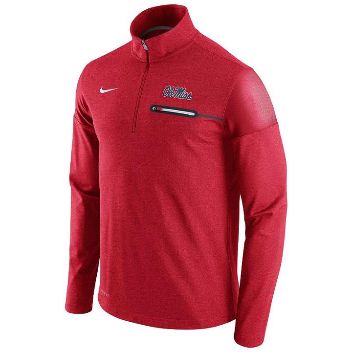 Men's Nike Ole Miss Rebels Elite Coaches Dri-fit Pullover, Size: Xl, Ovrfl Oth